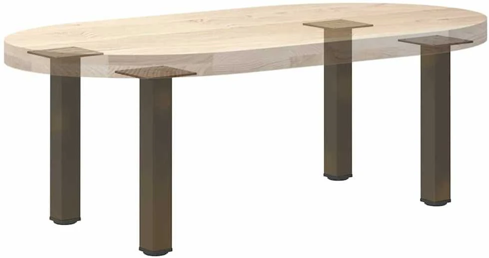 Kavos staliuko kojelės, 4 vnt., natūralus plienas, 42-44 cm, plienas