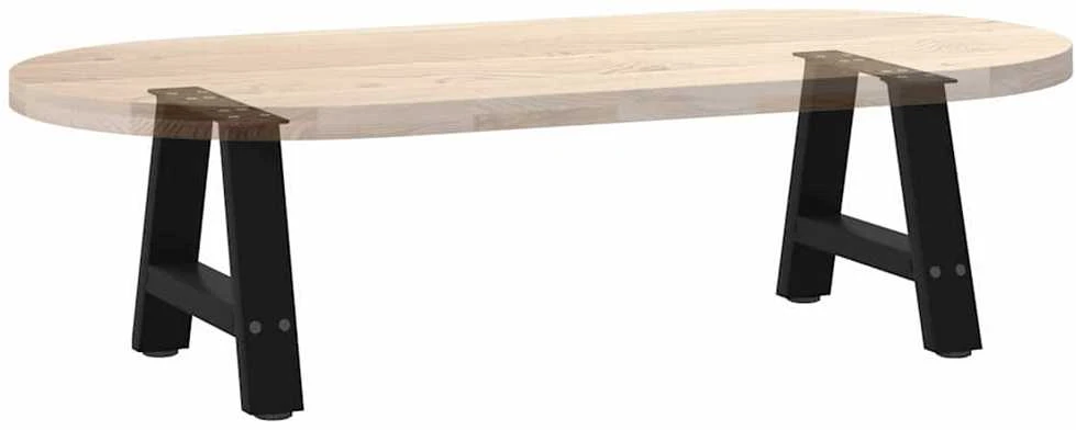 Kavos staliuko kojelės, A formos, 2 vnt., juodos, 50x(30-31) cm, plienas