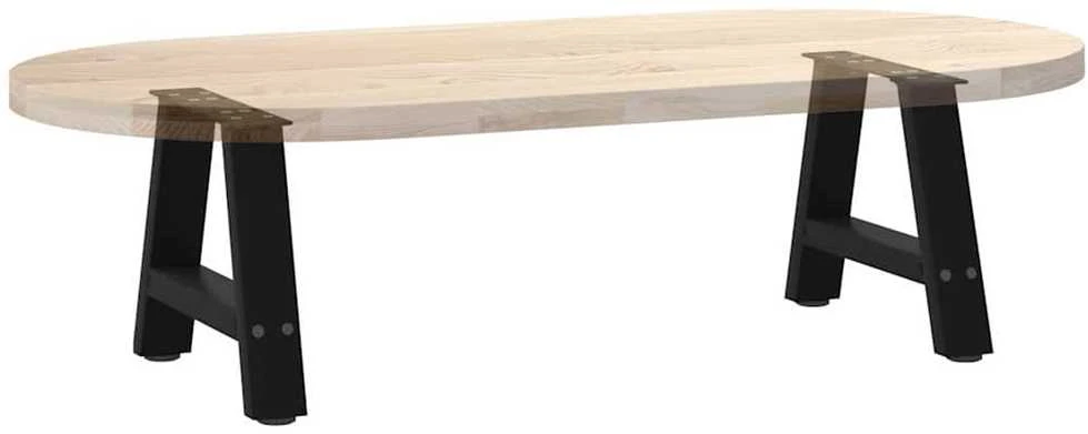 Kavos staliuko kojelės, A formos, 2 vnt., juoda, 30x(30-31)cm