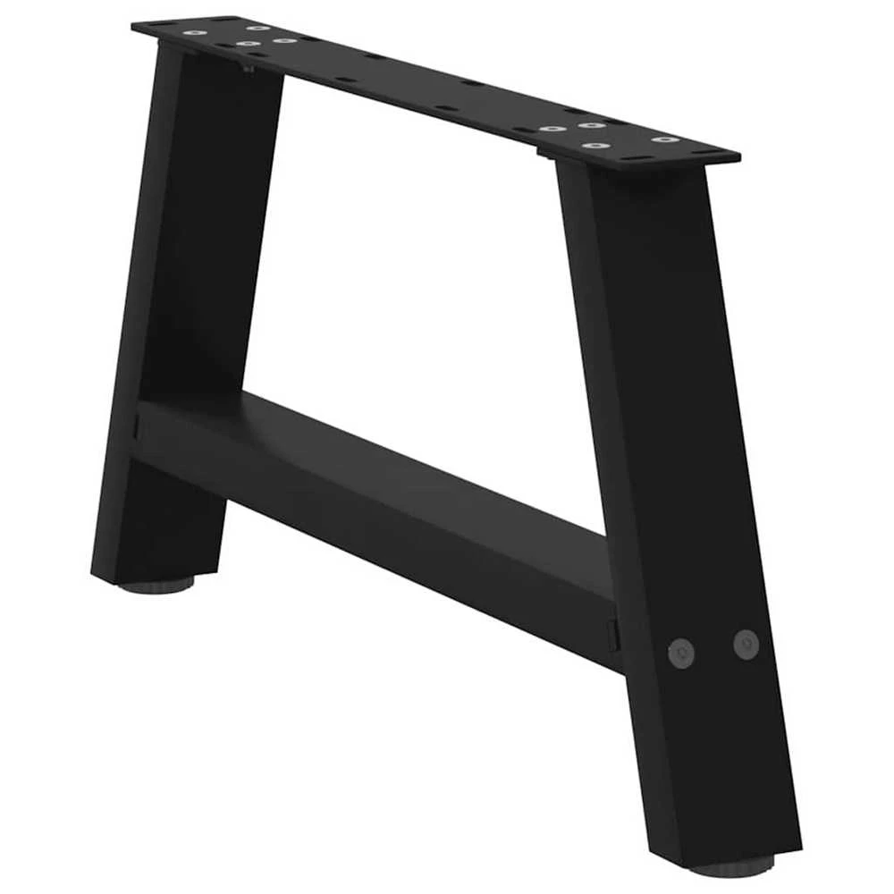 Kavos staliuko kojelės, A formos, 2 vnt., juodos, 60x(30-31) cm, plienas