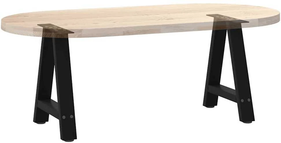 Kavos staliuko kojelės, A formos, 2 vnt., juodos, 50x(42-43) cm, plienas