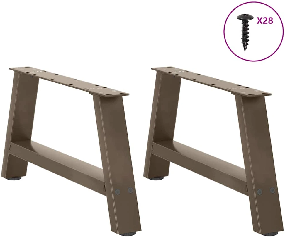 Kavos staliuko kojelės, A formos, 2 vnt., 60x(30-31) cm, plienas