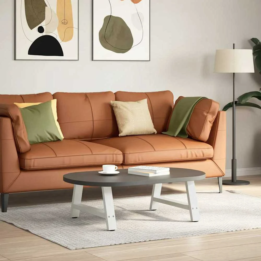 Kavos staliuko kojelės, 2 vnt., baltos, 60x(30-31) cm, plienas, A formos