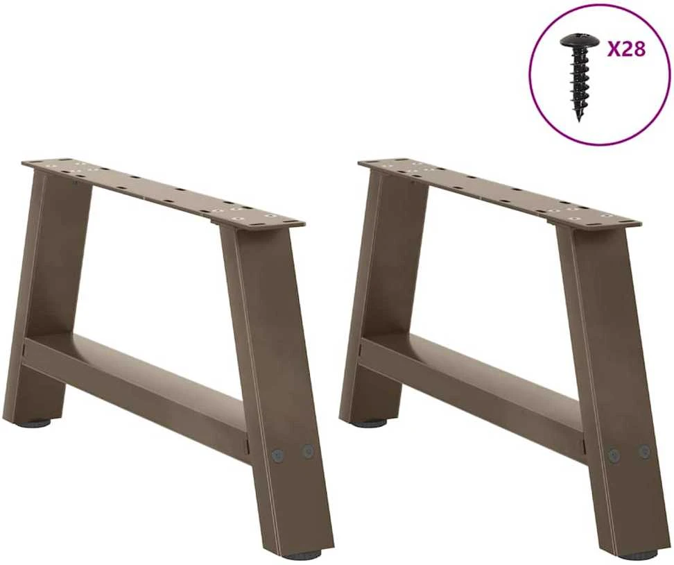 Kavos staliuko kojelės, A formos, 2 vnt., 60x(30-31) cm, plienas