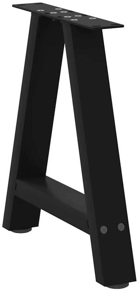 Kavos staliuko kojelės, A formos, 2 vnt., juodos, 50x(42-43) cm, plienas