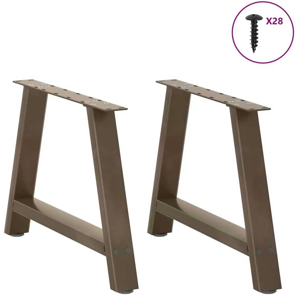 Kavos staliuko kojelės, A formos, 2 vnt., 60x(42-43) cm, plienas