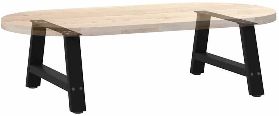 Kavos staliuko kojelės, A formos, 2 vnt., juodos, 60x(30-31) cm, plienas