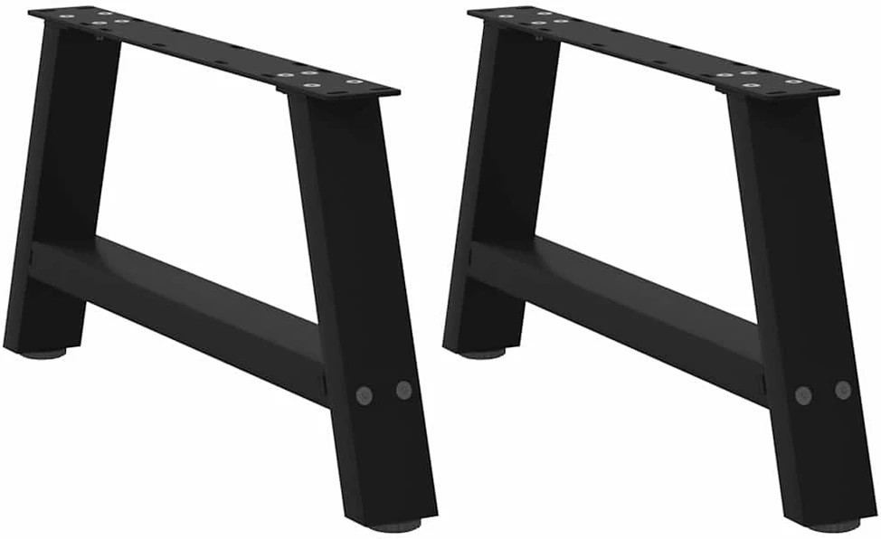 Kavos staliuko kojelės, A formos, 2 vnt., juoda, 70x(30-31)cm