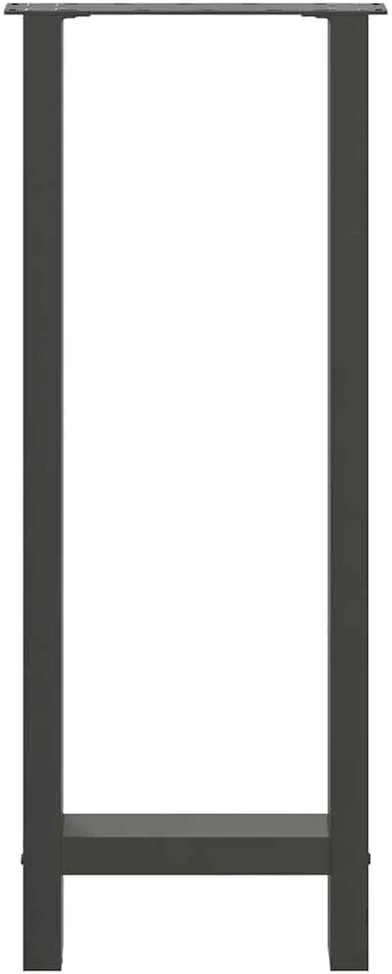 Baro stalo kojos, antracito spalvos, 2 vnt., 50x(100-101) cm, plienas