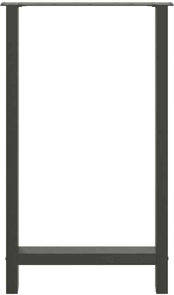 Baro stalo kojos, antracito spalvos, 2 vnt., 60x(100-101) cm, plienas