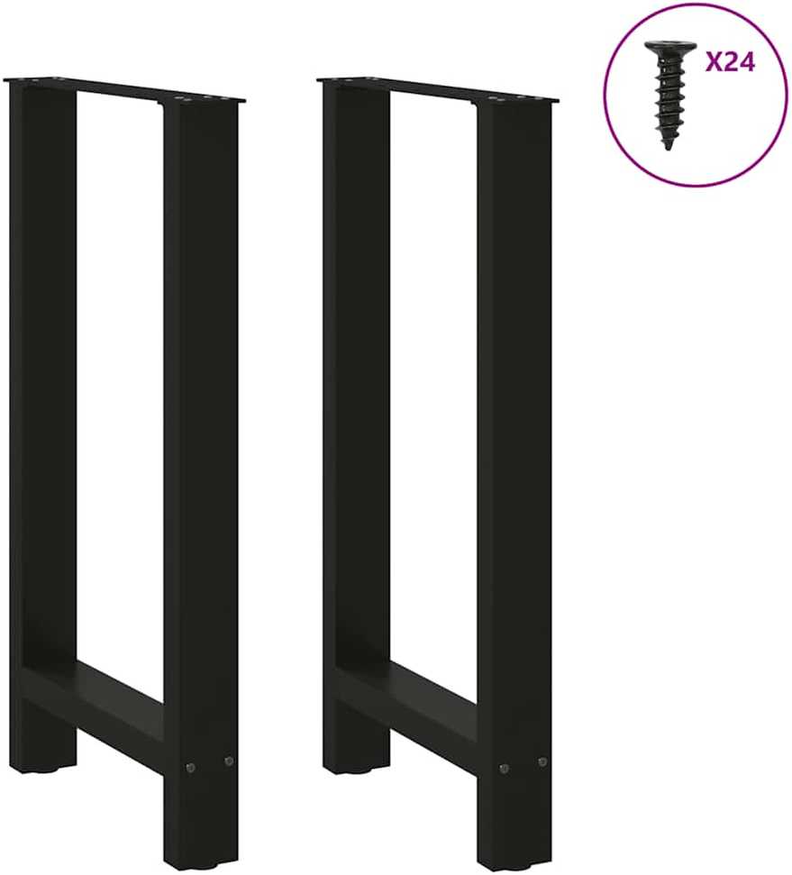 Baro stalo kojos, juodos, 2 vnt., 50x(90-91) cm, plienas