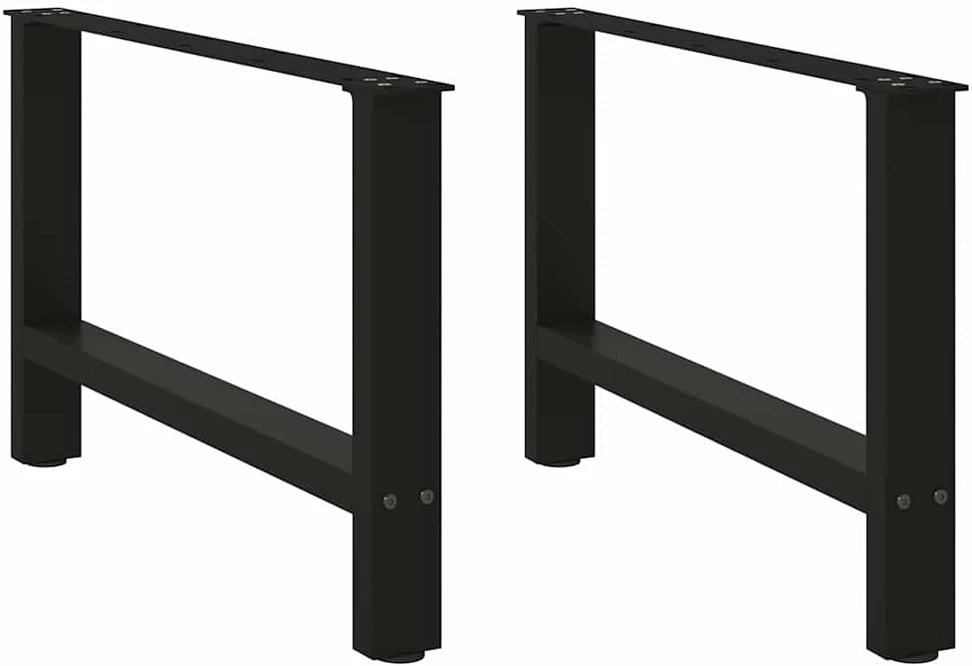 Kavos staliuko kojelės, juoda, 2 vnt., 70x(42-43)cm, plienas