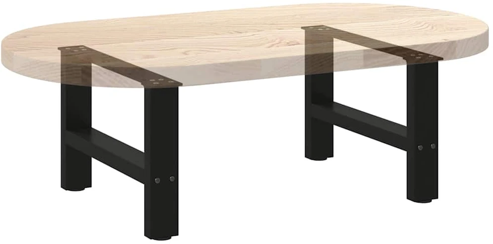Kavos staliuko kojelės, juoda, 2 vnt., 50x(30-31)cm, plienas