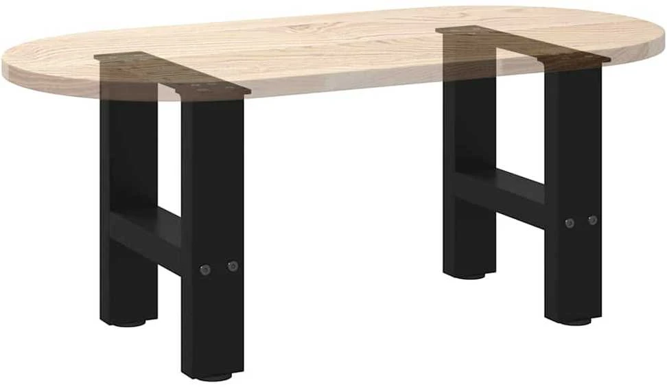 Kavos staliuko kojelės, juoda, 2 vnt., 30x(30-31)cm, plienas