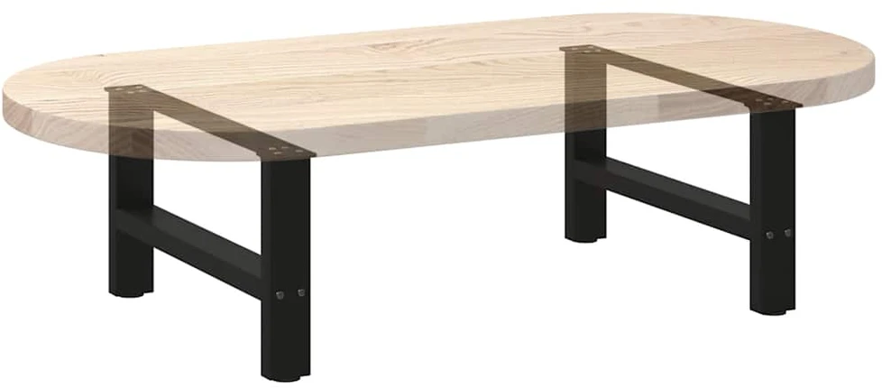 Kavos staliuko kojelės, juodos, 2 vnt., 60x(30-31) cm, plienas