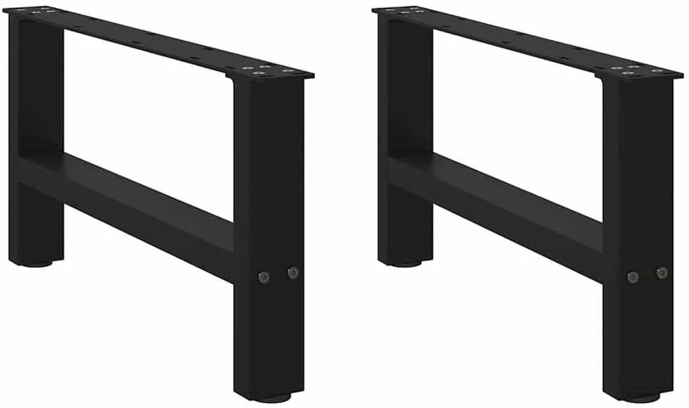 Kavos staliuko kojelės, juoda, 2 vnt., 70x(30-31)cm, plienas