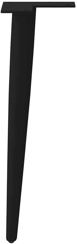 Kavos staliuko kojelės, 4 vnt., juoda, 42-43cm, plienas