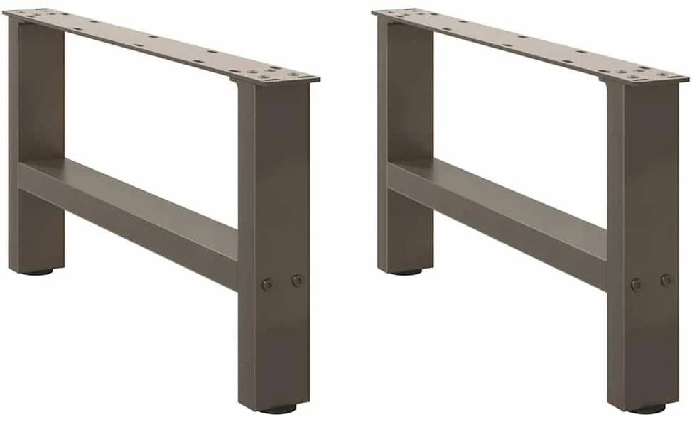 Kavos staliuko kojelės, 2 vnt., 60x(30-31) cm, natūralus plienas