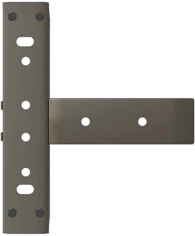 Kavos staliuko kojelės, T formos, 2 vnt., juodos, 28x25x(42-43) cm, plienas