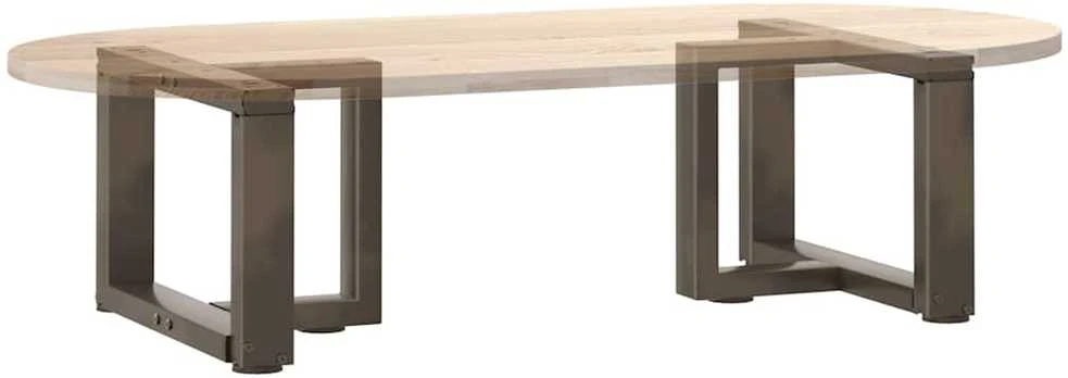 Kavos staliuko kojelės, T formos, 2 vnt., juodos, 50x25x(30-31) cm, plienas