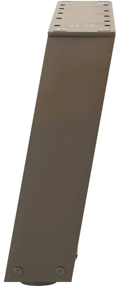 Kavos staliuko kojelės, U formos, 2 vnt., natūralus plienas, 40x(30-31) cm, plienas