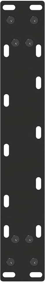 Konsolinio stalo kojelės, U formos, 2 vnt., juodos, 28x(72-73) cm, plienas