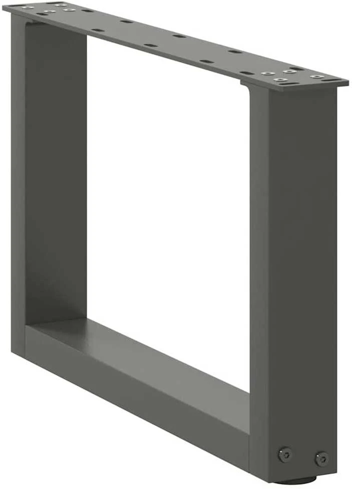 Kavos staliuko kojelės, 2 vnt., antracito spalvos, 50x(30-31) cm, plienas
