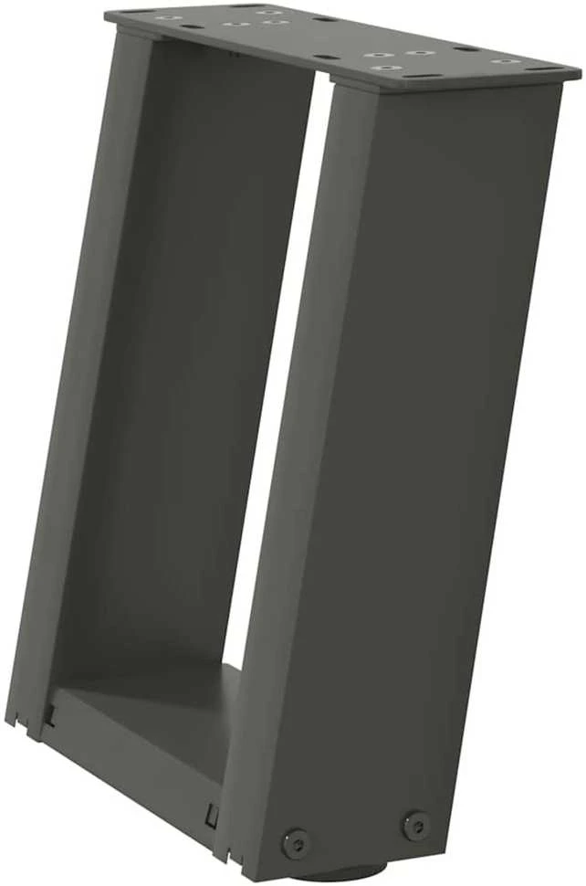 Kavos staliuko kojelės, 2 vnt., antracito spalvos, 30x(30-31) cm, plienas
