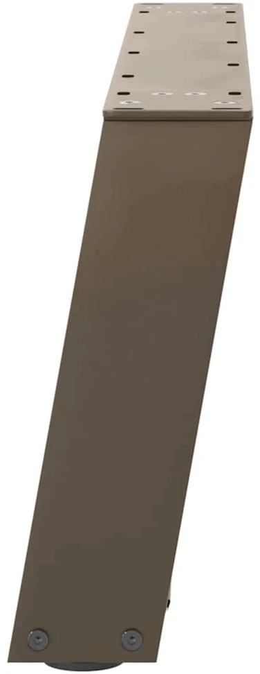 Kavos staliuko kojelės, U formos, 2 vnt., natūralus plienas, 70x(30-31) cm, plienas