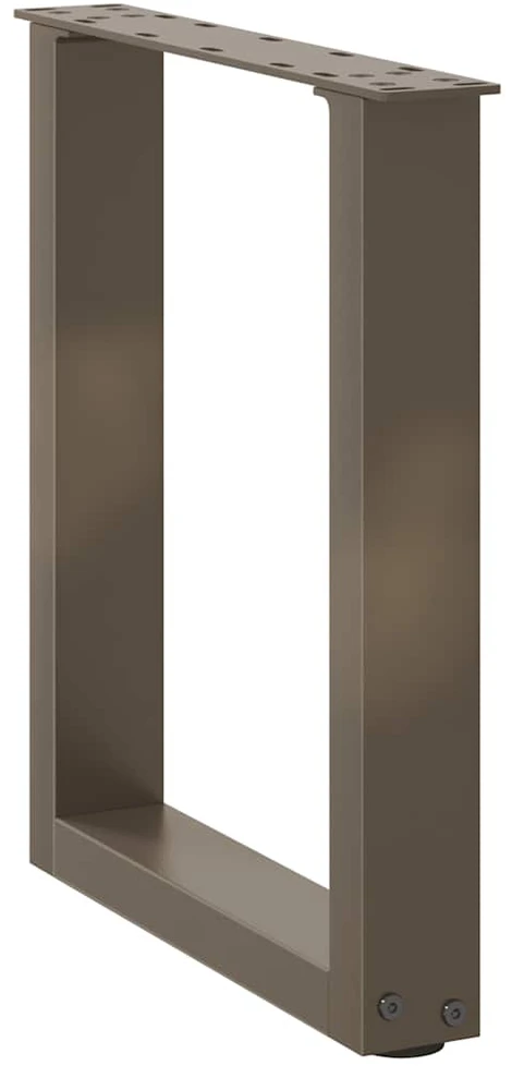 Kavos staliuko kojelės, U formos, 2 vnt., natūralus plienas, 28x(42-43) cm, plienas