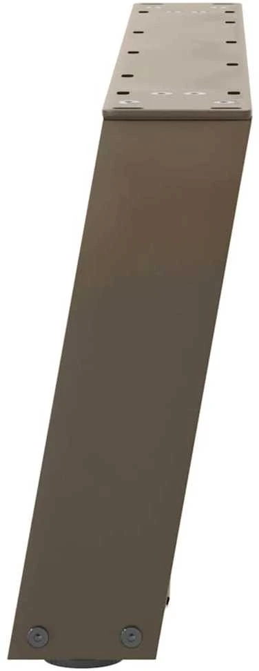 Kavos staliuko kojelės, U formos, 2 vnt., natūralus plienas, 70x(30-31) cm, plienas