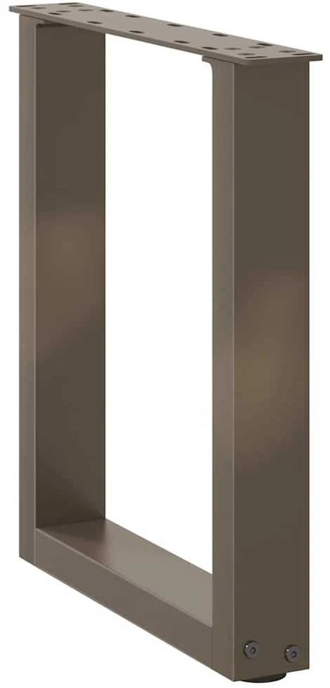 Kavos staliuko kojelės, U formos, 2 vnt., natūralus plienas, 28x(42-43) cm, plienas