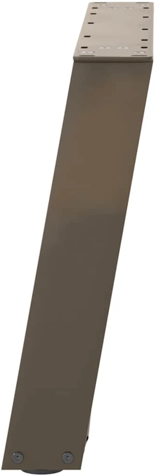 Kavos staliuko kojelės, U formos, 2 vnt., natūralus plienas, 70x(42-43) cm, plienas