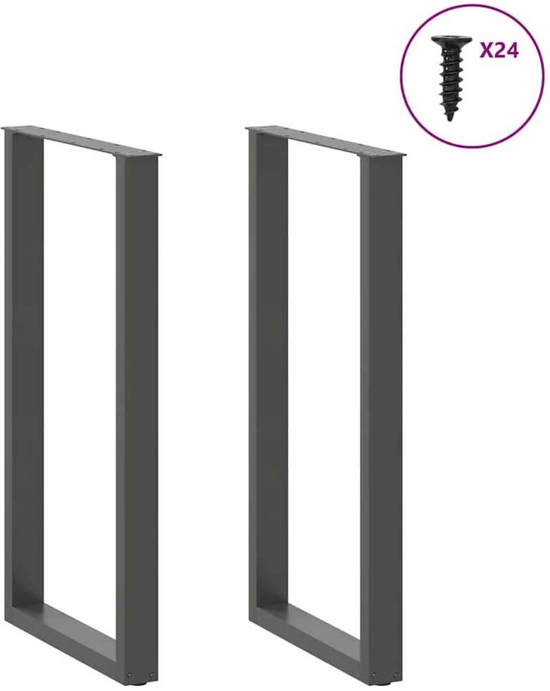 Kavos staliuko kojelės, U formos, 2 vnt., 60x(110-111) cm