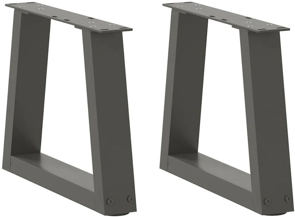 Kavos staliuko kojelės, V formos, 2 vnt., antracito spalvos, 30x(30-31,3) cm, plienas