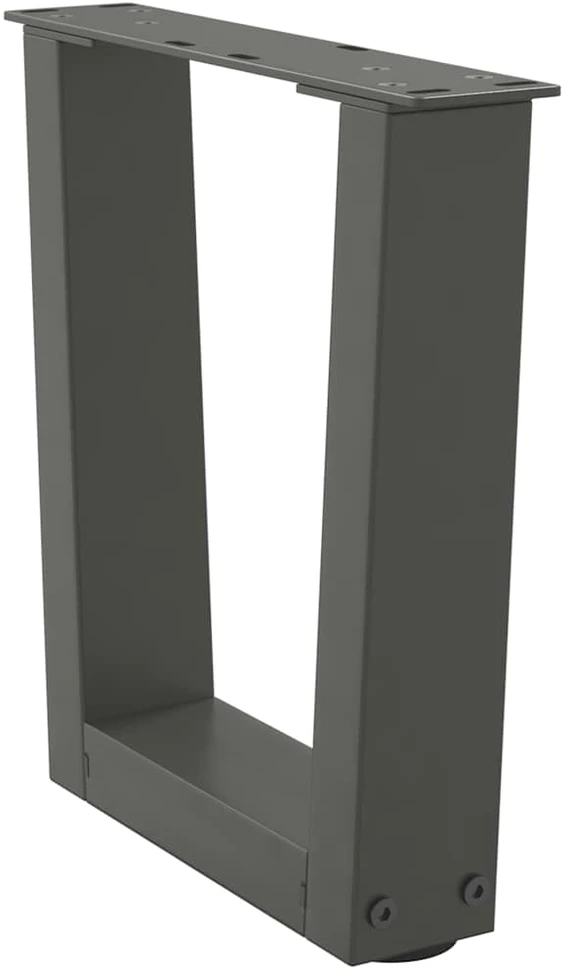 Kavos staliuko kojelės, V formos, 2 vnt., antracito spalvos, 40x(30-31,3) cm, plienas