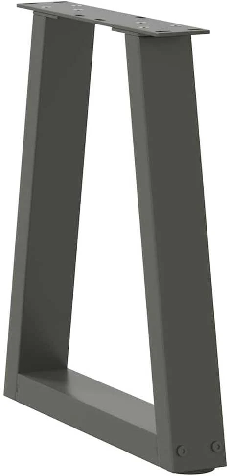 Kavos staliuko kojelės, V formos, 2 vnt., antracito spalvos, 28x(42-43,3) cm, plienas