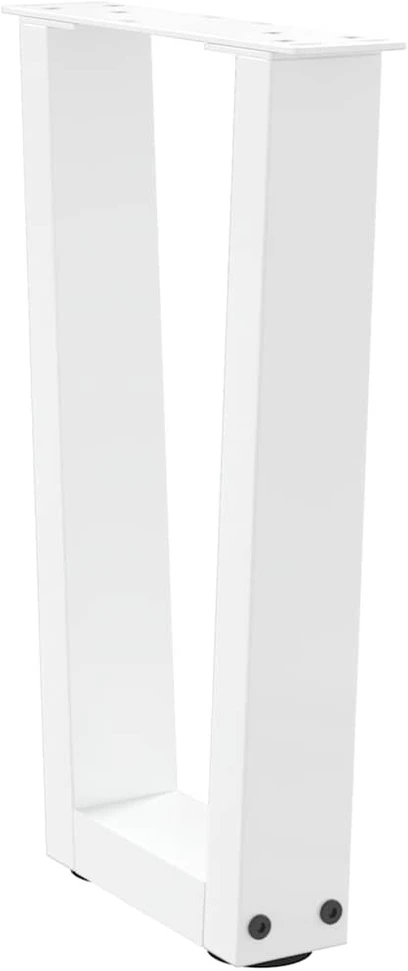 Kavos staliuko kojelės, V formos, 2 vnt., baltos, 28x(42-43,3) cm, plienas