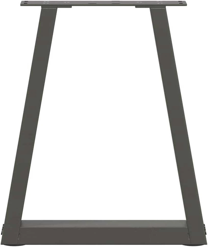 Kavos staliuko kojelės, V formos, 2 vnt., antracito spalvos, 28x(42-43,3) cm, plienas