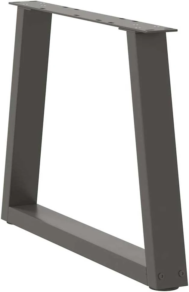 Kavos staliuko kojelės, V formos, 2 vnt., antracito spalvos, 60x(42-43,3) cm, plienas