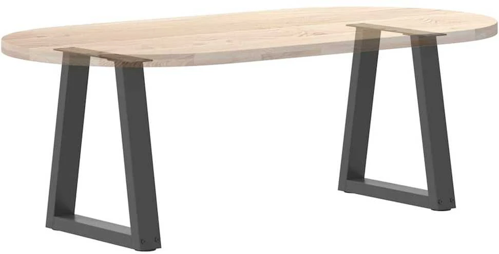 Kavos staliuko kojelės, V formos, 2 vnt., antracito spalvos, 28x(42-43,3) cm, plienas