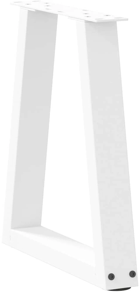 Kavos staliuko kojelės, V formos, 2 vnt., baltos, 38x(42-43,3) cm, plienas
