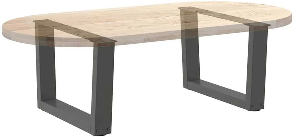 Kavos staliuko kojelės, V formos, 2 vnt., antracito spalvos, 50x(30-31,3) cm, plienas