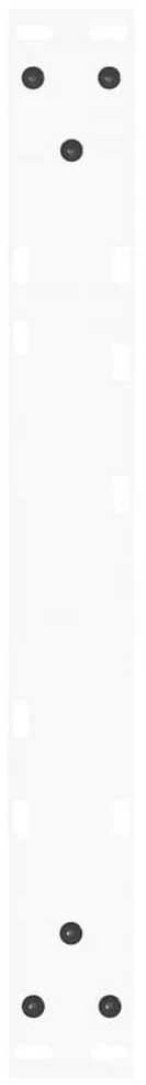 Kavos staliuko kojelės, V formos, 2 vnt., baltos, 60x(30-31,3) cm, plienas