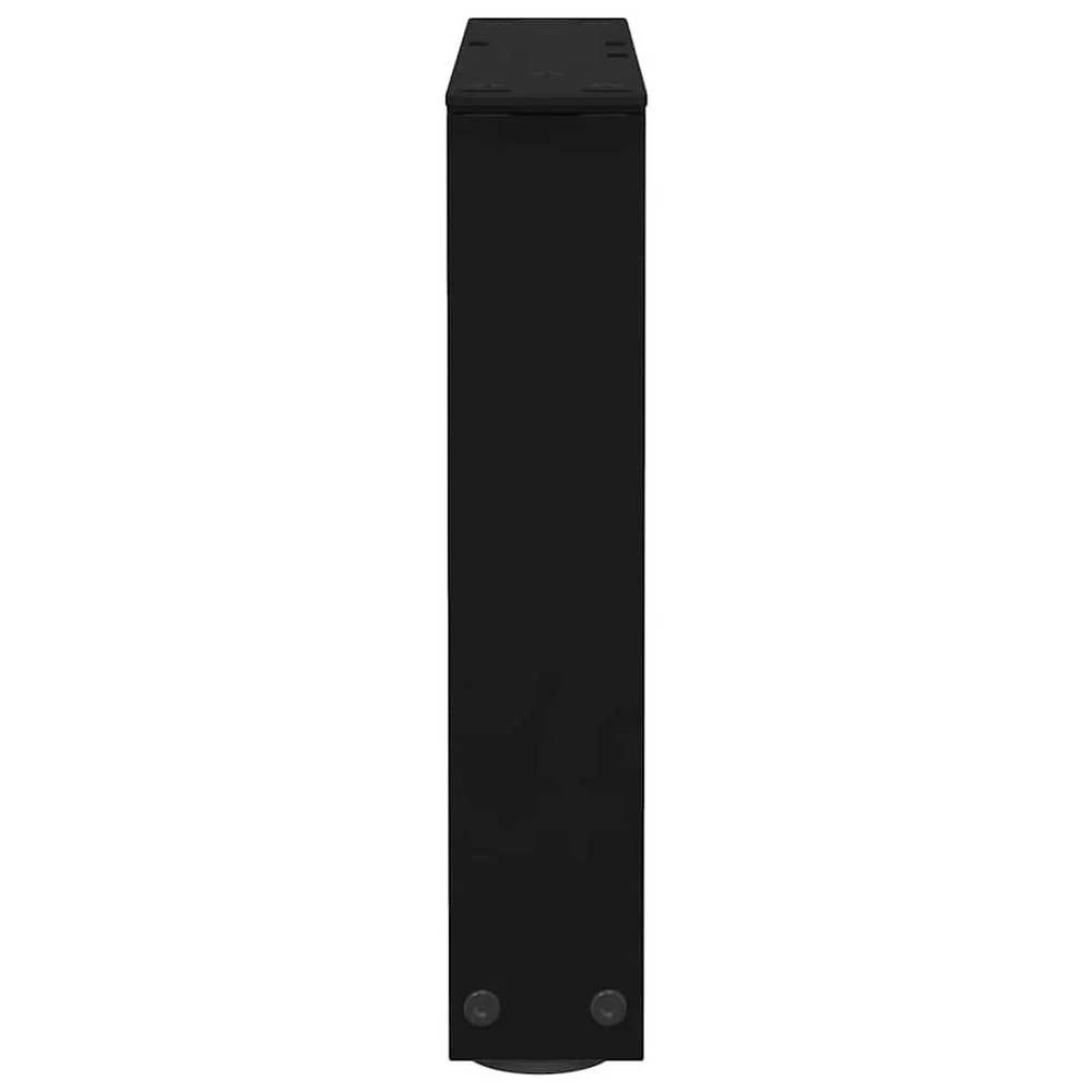 Kavos staliuko kojelės, V formos, 2 vnt., juodos, 40x(30-31,3) cm, plienas