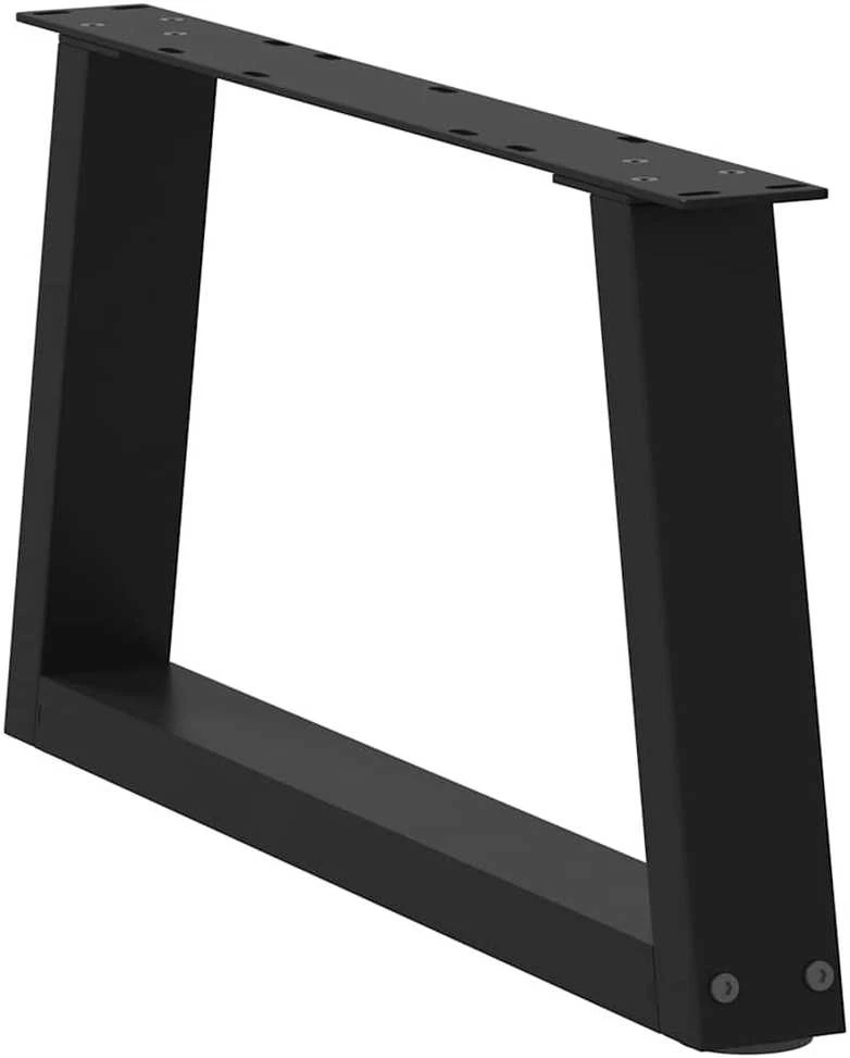 Kavos staliuko kojelės, V formos, 2 vnt., juodos, 50x(30-31,3) cm, plienas