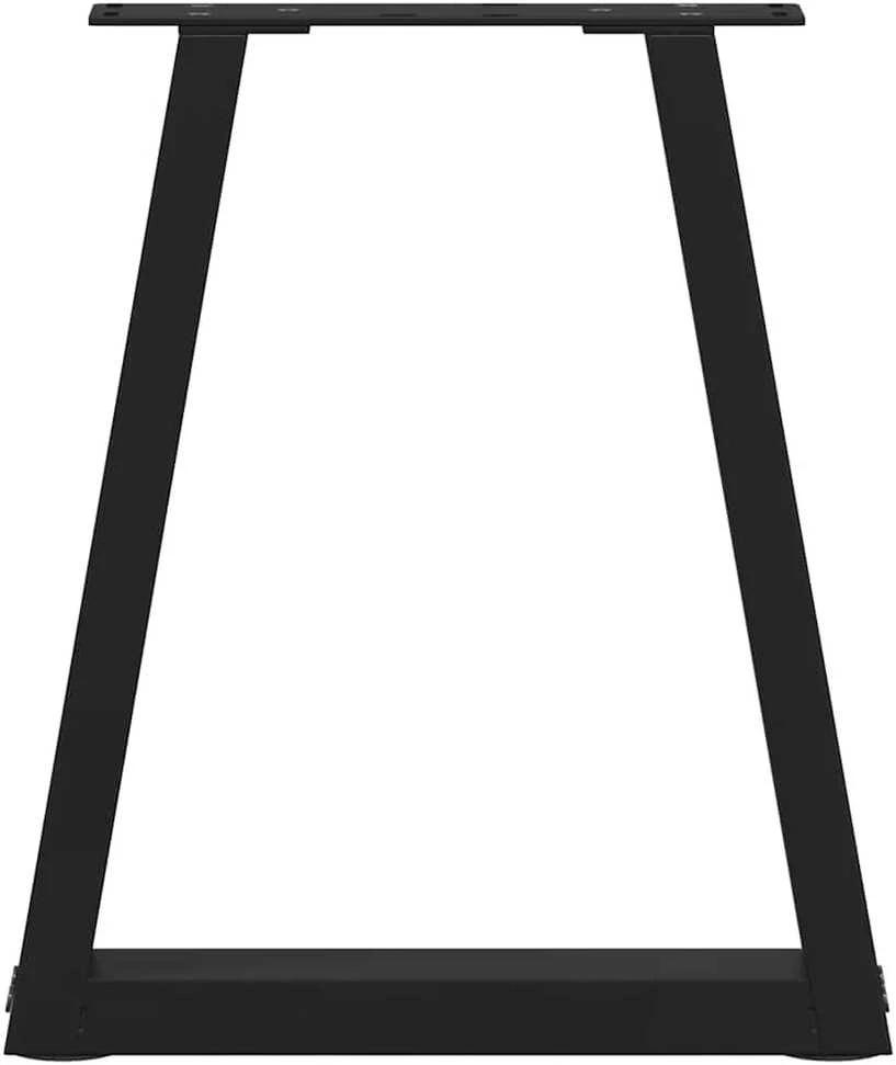 Kavos staliuko kojelės, V formos, 2 vnt., juodos, 28x(42-43,3) cm, plienas