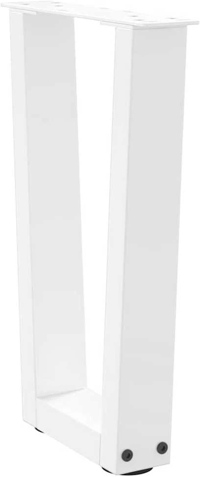 Kavos staliuko kojelės, V formos, 2 vnt., baltos, 38x(42-43,3) cm, plienas