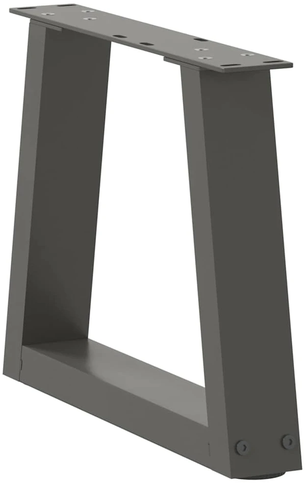 Kavos staliuko kojelės, V formos, 2 vnt., antracito spalvos, 30x(30-31,3) cm, plienas