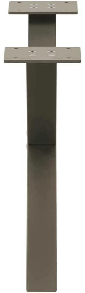 Kavos staliuko kojelės, X formos, 2 vnt., natūralus plienas, 50x(30-31) cm, plienas